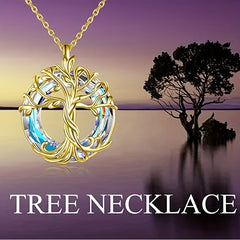 Colorful Tree Of Life Pendant Necklace for Girls