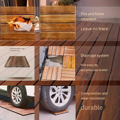 DIY Mosaic Wood Plastic Flooring Waterproof & Sun Proof