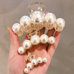 4pcs Faux Pearl Hair Clips Claw Clips Decorative Birthday Accessories