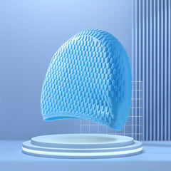 High Elasticity Waterproof Silicone Swimming Cap for Adults