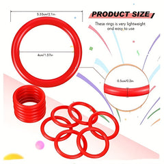 25 Plastic Carnival Toss Rings Game Set