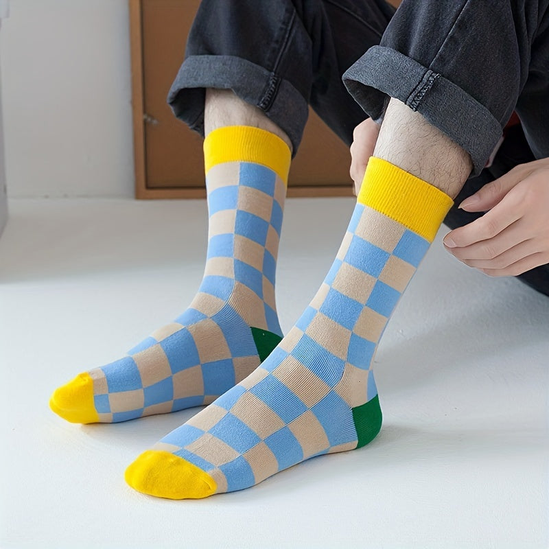 5 Pairs Retro Style Cotton Stockings For Women And Men