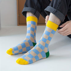 5 Pairs Retro Style Cotton Stockings For Women And Men