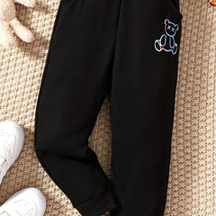 Boys Bear Print Casual Pants Kids Clothing Spring Fall