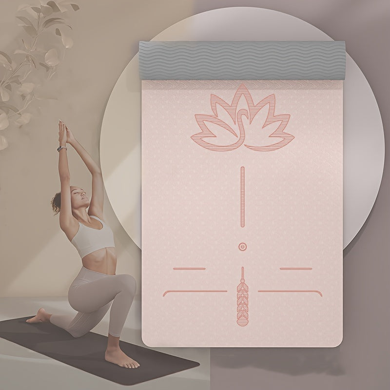 TPE Soft Non-slip Yoga Mat Widen Thicken Double Layer Pilates Mat