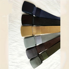 Men's Automatic Buckle Tape Belt Nylon Military Style Belt