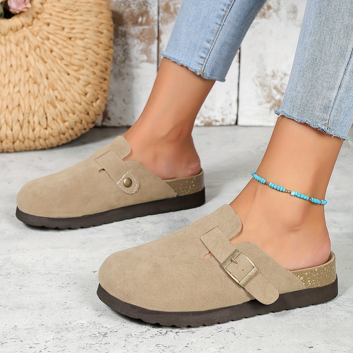 Round Toe Flat Sports Sandals Non Slip Heighten Slides