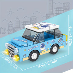 8pcs City Mini Building Blocks Set w/ Urban Landscape Vehicles
