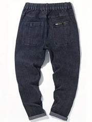Men's Casual Denim Harem Pants w/ Pockets