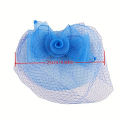 Retro Flower Mesh Hairpin for Ladies Tea Party Wedding Hair Accessories