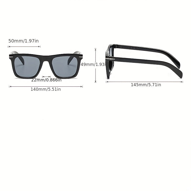 Men's Square Frame Polarized Sunglasses Retro Driving Glasses