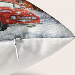Christmas Tree Car Snowman Pillow Covers Decor