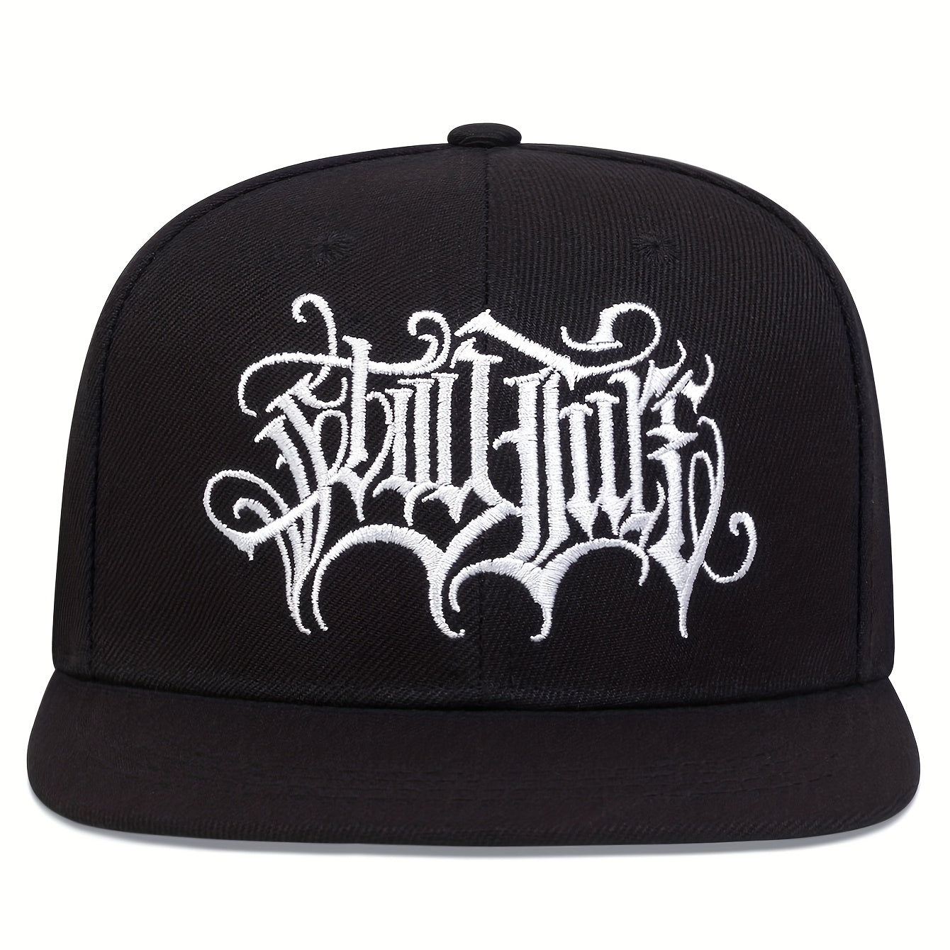 Men's Embroidered Flat Brim Hat for Outdoor Sports