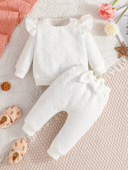 Baby Girl's Love Star Graphic Long Sleeve Top & Trousers Set