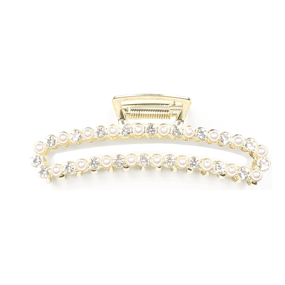 3pcs Pearl Rhinestone Claw Clips Hair Accessories for Girls