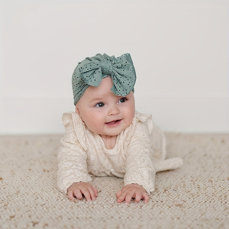 Infant Baby Hat Summer Hollow Out Hat With Bow