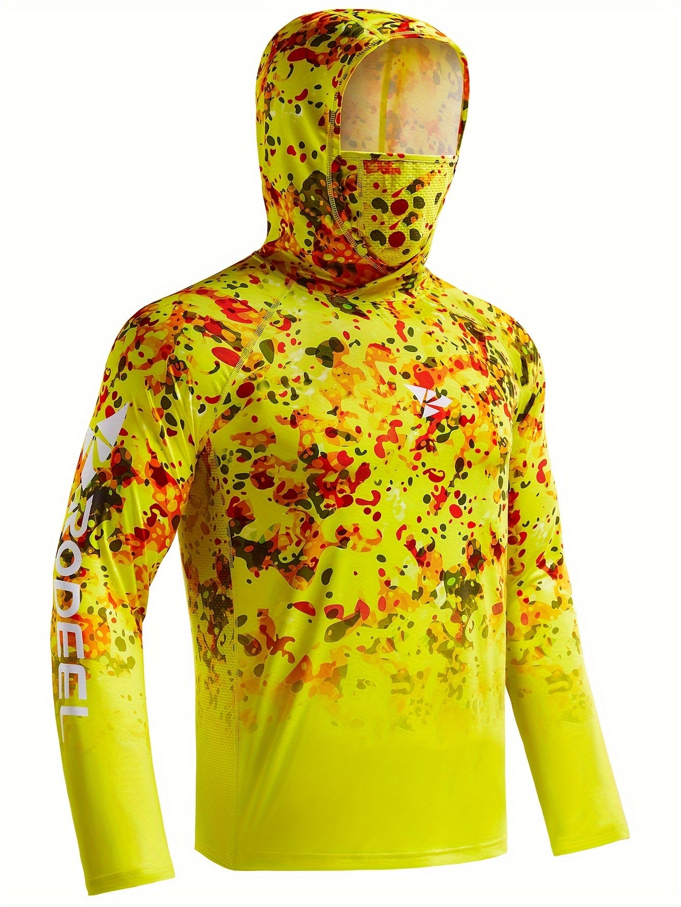 Men's Camo UPF 50 Sun Protection Hoodie Long Sleeve Quick Dry
