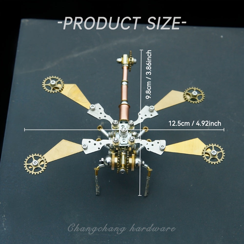 Metal DIY Gear Dragonfly Puzzle Toy Steampunk Craft