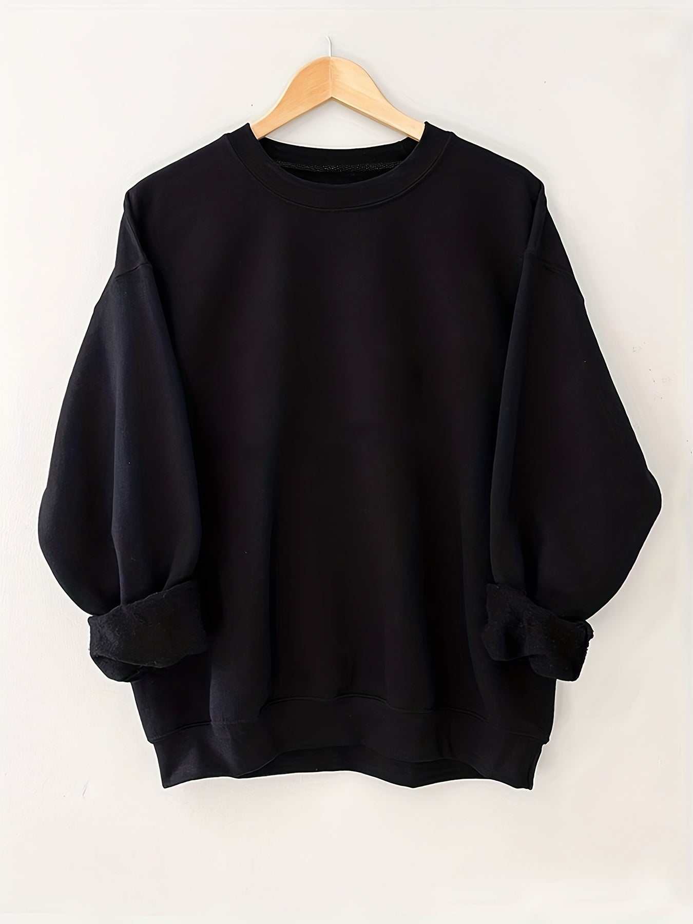 Letter Print Crew Neck Sweatshirt for Women