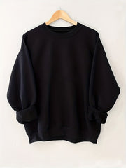 Letter Print Crew Neck Sweatshirt for Women