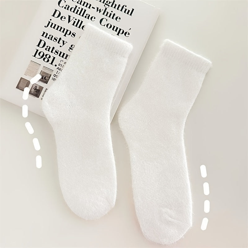 2 Pairs Warm Mid Tube Socks for Women