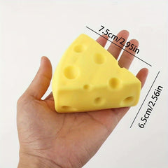 Soft Cheese Squeeze Toy with Soft Rubber - Educational Food Simulation