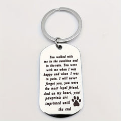 Pet Memorial Keychain Dog Cat Sympathy Gift A Loyal Keyring