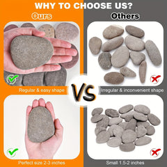 10pcs River Rocks For Painting 5-7 Inches DIY Flat Painting Stones