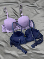 Lace Push Up Bra Removable Straps Women's Lingerie