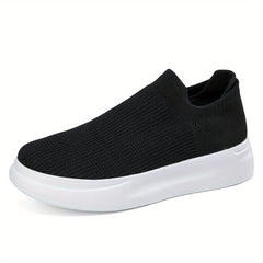 Women's Knit Slip On Sneakers Soft Sole Breathable Shoes