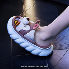 Women's Cartoon Slippers Thick Bottom Non-slip Home Slides