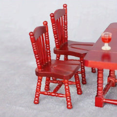 12 Dollhouse Dining Furniture Set with European Table Chairs