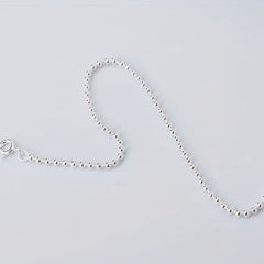 S925 Sterling Silver Small Round Bead Chain Bracelet & Beaded Bracelet
