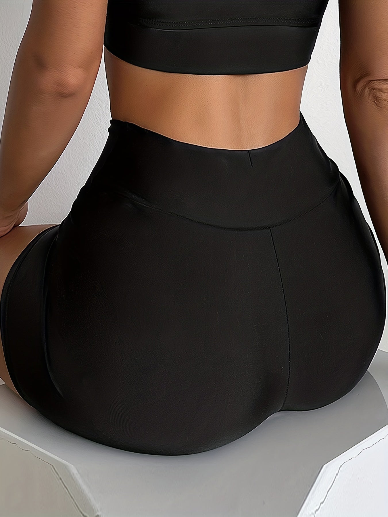 Sunflower Print Biker Shorts High Waist Leggings