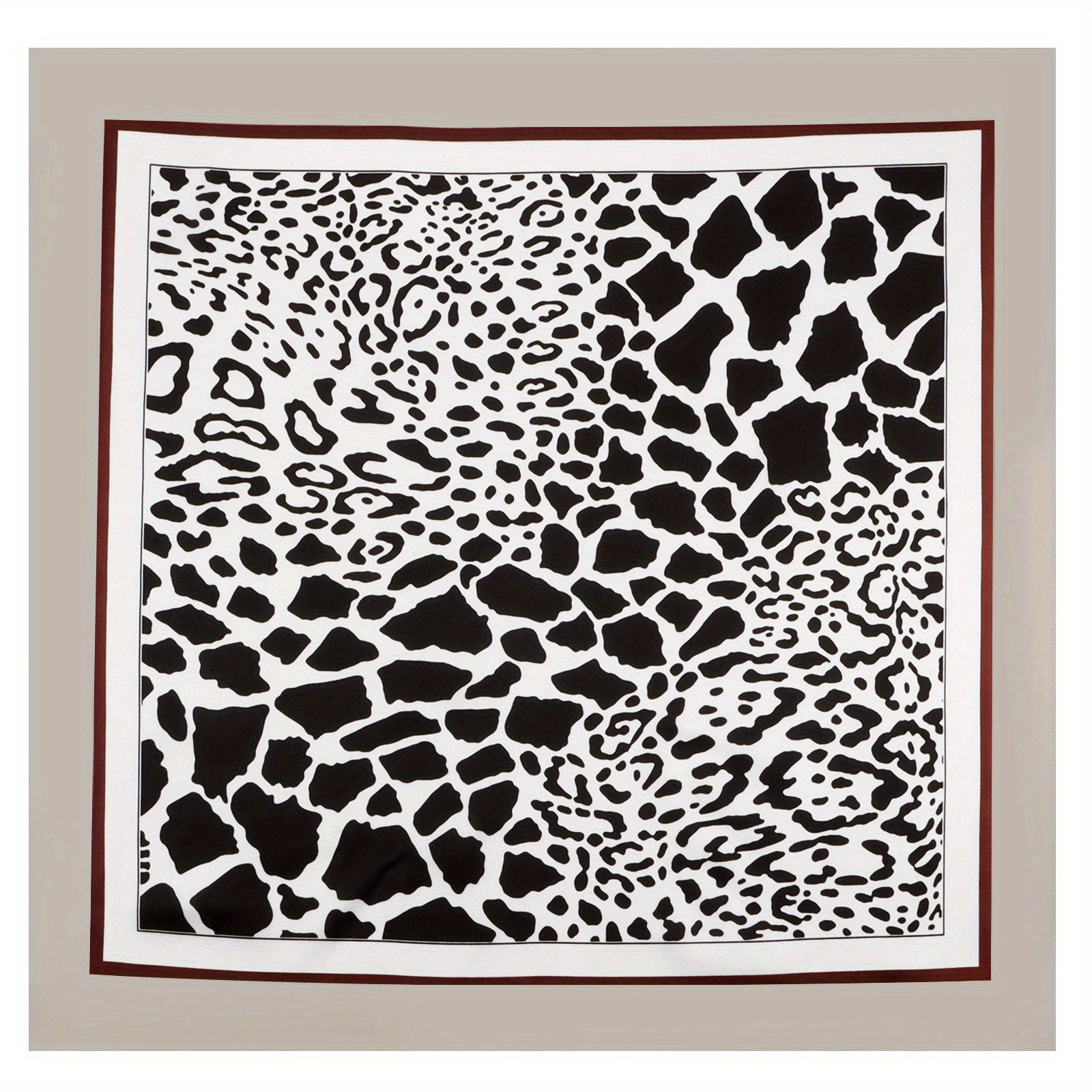 70cm Leopard Print Bandana Silk Square Scarf Neckerchief Head Wrap