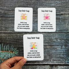 3pcs Pocket Hug Bear Resin Gift - Birthday, Anniversary, Mother s Gift