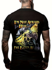 Skull Pattern Print Men's Short Sleeve T-shirt Graphic Tee Men's Summer Clothes