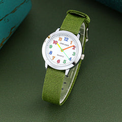 Colorful Digital Canvas Strap Watch for Men and Women Stylish