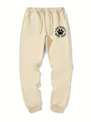 Dog Lover Graphic Drawstring Joggers Men's Sweatpants