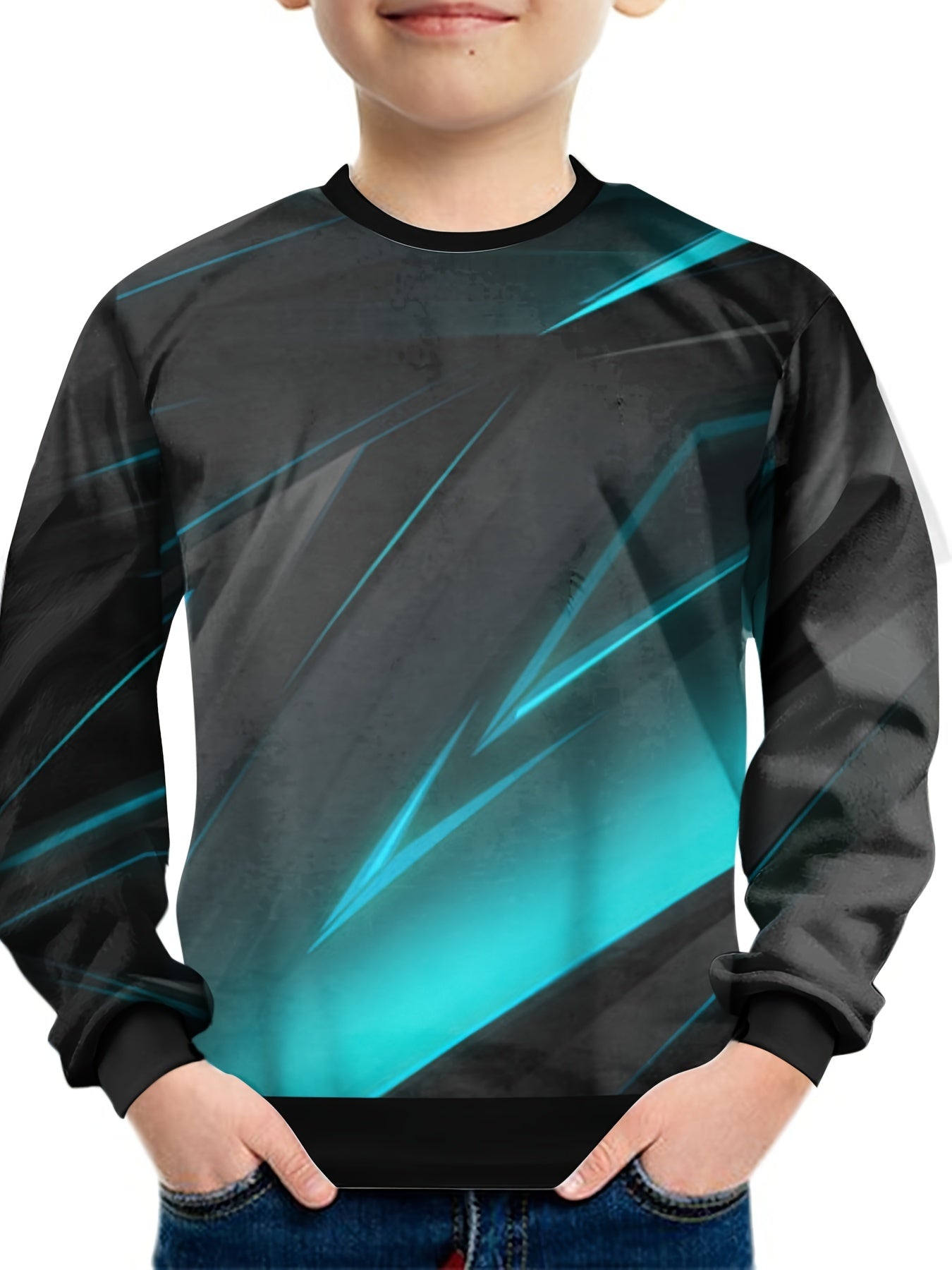Teens 3D Print Sweatshirt Kids Casual Pullover Street Wear