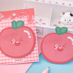 4pcs Cartoon Fruit Sticky Notes Pack for Home Office and School