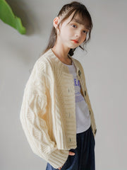 Girls Button Front Knitwear for Fall Winter Christmas Gift