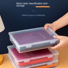 Transparent Stationery Box for Organizing Household Documents