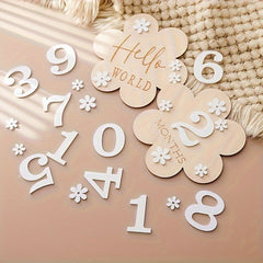 Flower Birth Memorial Plaque Bath Gift 'S Birthday Photo Props