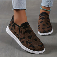 Women's Colorblock Flying Woven Sneakers Lightweight Elastic Shoes