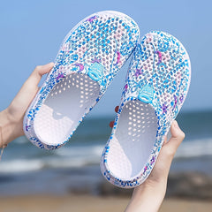 Women's Colorful Print Sport Hole Shoes Lightweight And Breathable