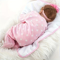 20" Reborn Dolls Soft Body Lifelike Dolls Open Eyes Dolls With Clothes & Toy