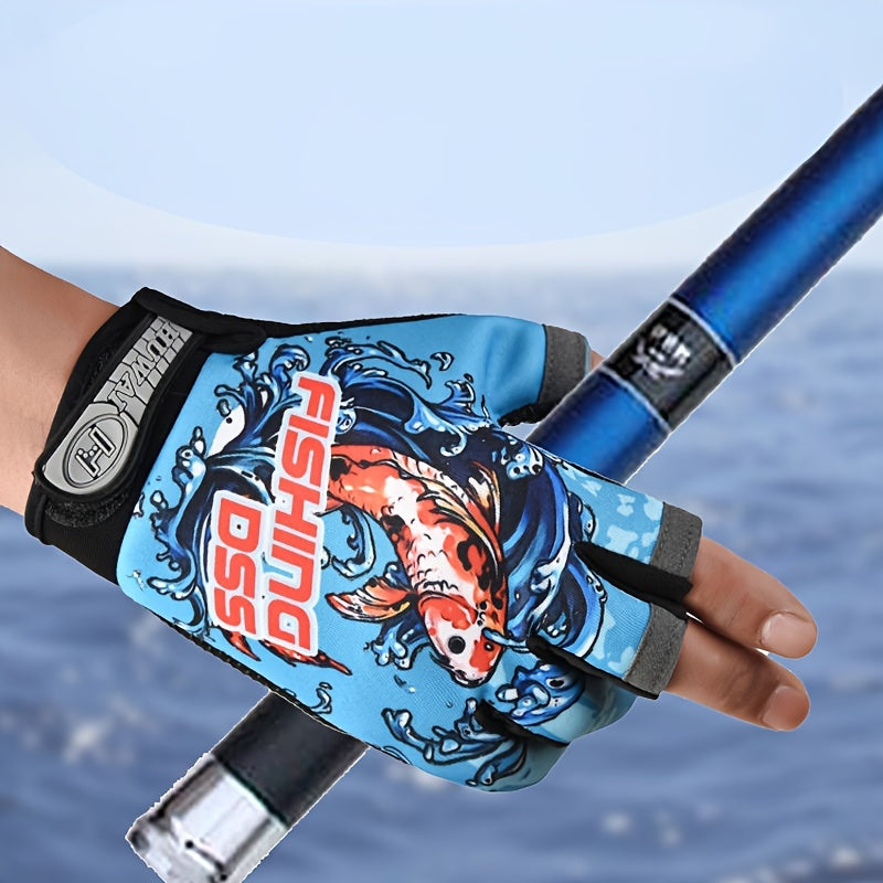 Anti-slip Fishing Gloves Wear-resistant Fingerless Gloves