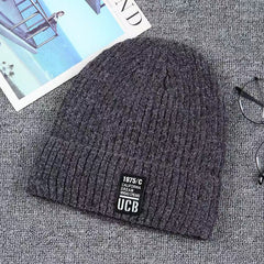 Mens Winter Warm Pullover Wool Hat Thickened Ear Protection Cycling Winter Hat