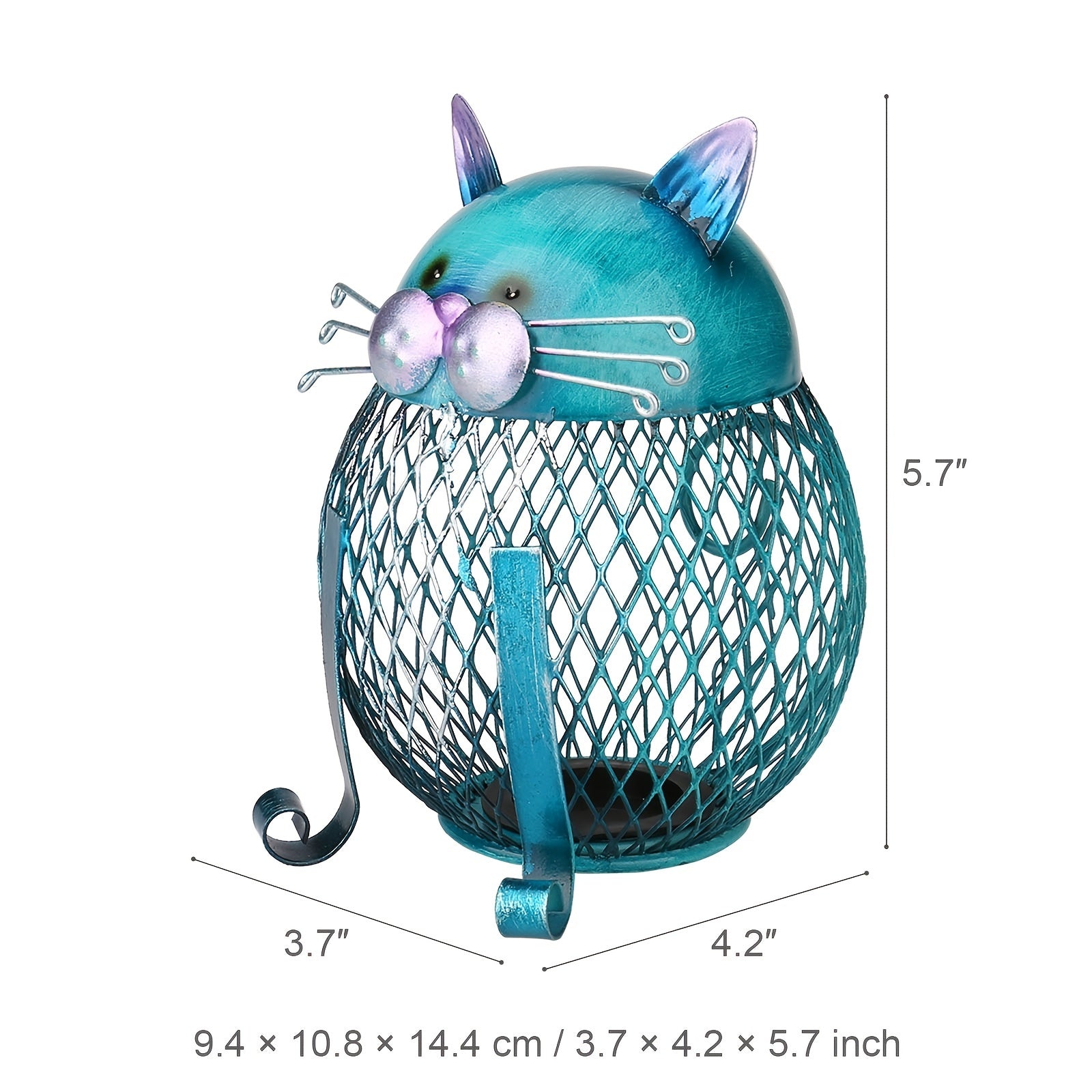 Cat Coin Box Piggy Bank Iron Art Handcrafts Home Decor